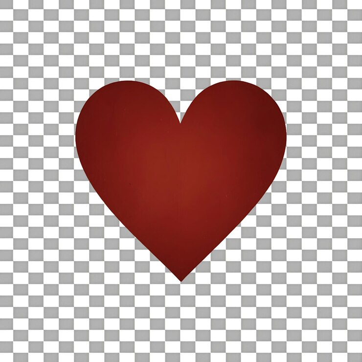 PSD a red heart isolated on transparent background