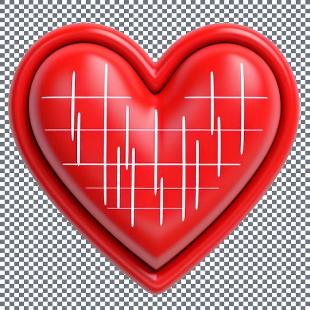 Red heart with flag of netherlands on a transparent background