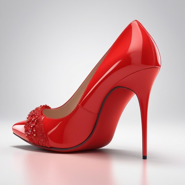 PSD red heel psd on a white background