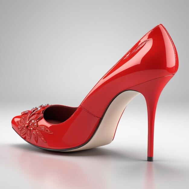 PSD red heel psd on a white background