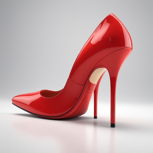 PSD red heel psd on a white background