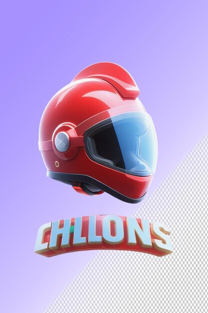 A red helmet that sayss the wordson it