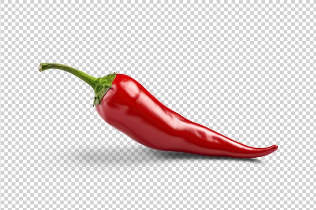 PSD red hot chili pepper cutout on transparent