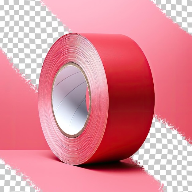 Red insulation tape transparent background