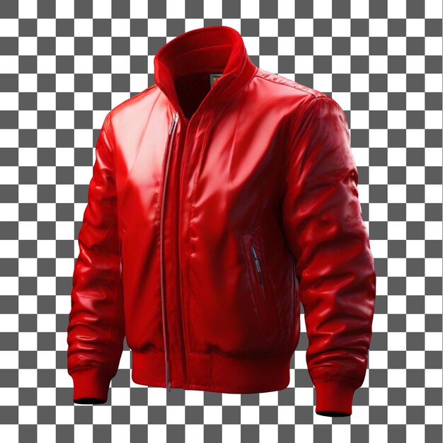 PSD red jacket floating isolated