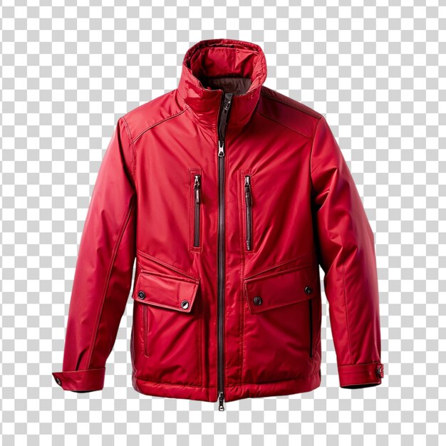 PSD red jacket isolated on transparent background