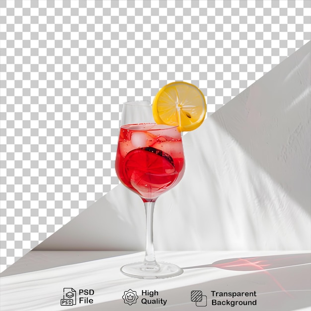 PSD red juice glass isolated on transparent background include png file