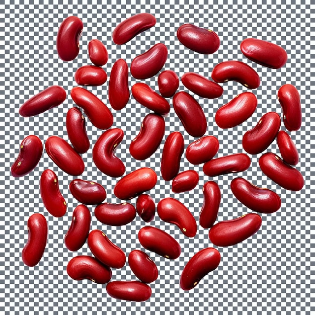 PSD red kidney beans isolated on transparent background