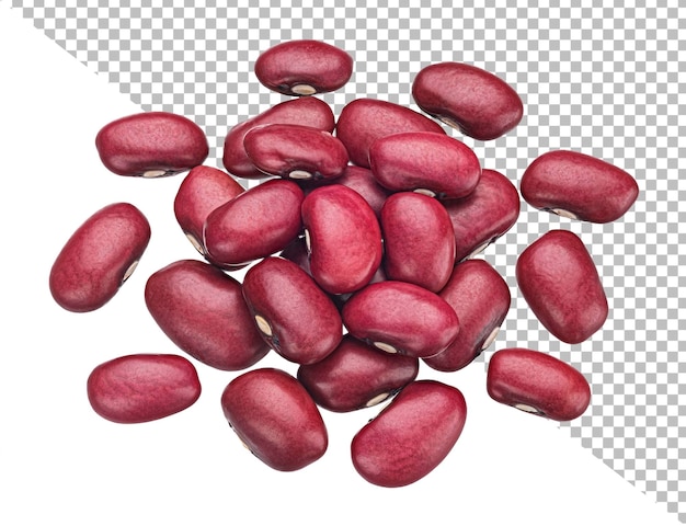 PSD red kidney beans isolated on white background