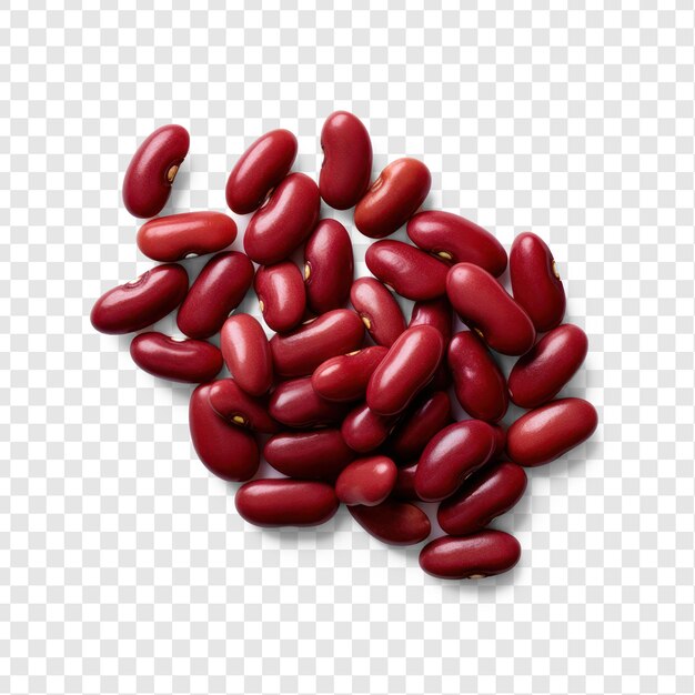 Red kidney beans on transparency background psd