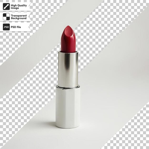 PSD a red lipstick bottle with a red cap on it