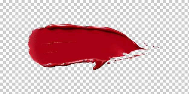 PSD campione di rossetto rosso isolato su sfondo bianco o trasparente png