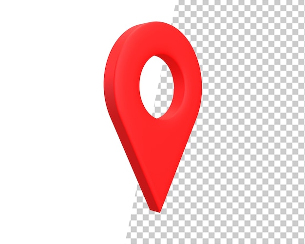 PSD red location pin 3d icon