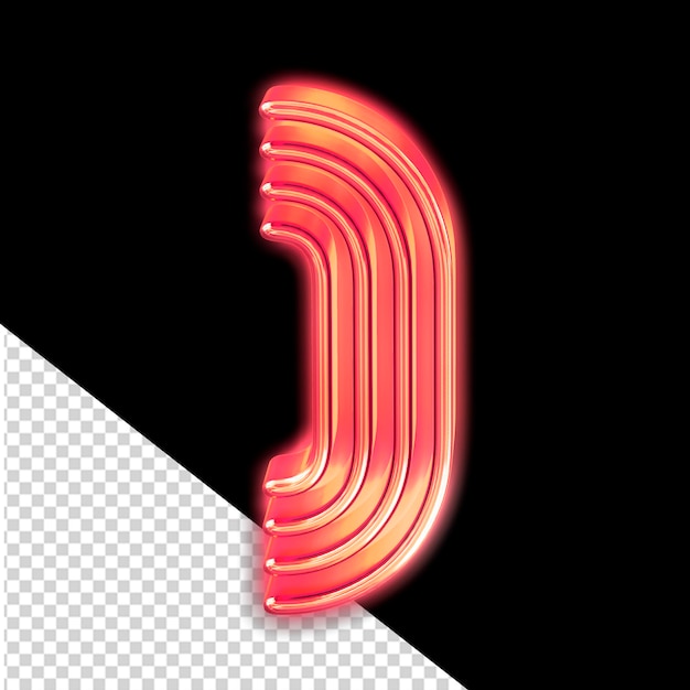 PSD red luminous symbol