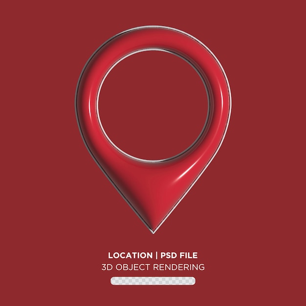 PSD a red map with the word location on it