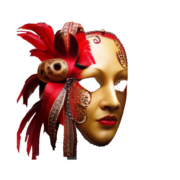 A red mask of woman vector image