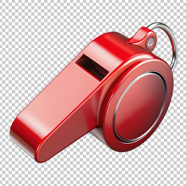 PSD red metal whistle