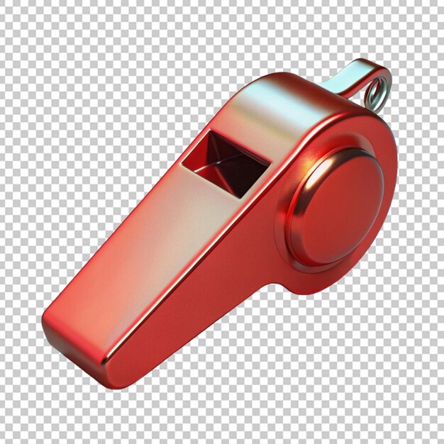 PSD red metal whistle