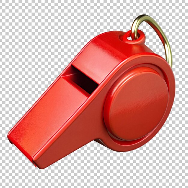 PSD red metal whistle