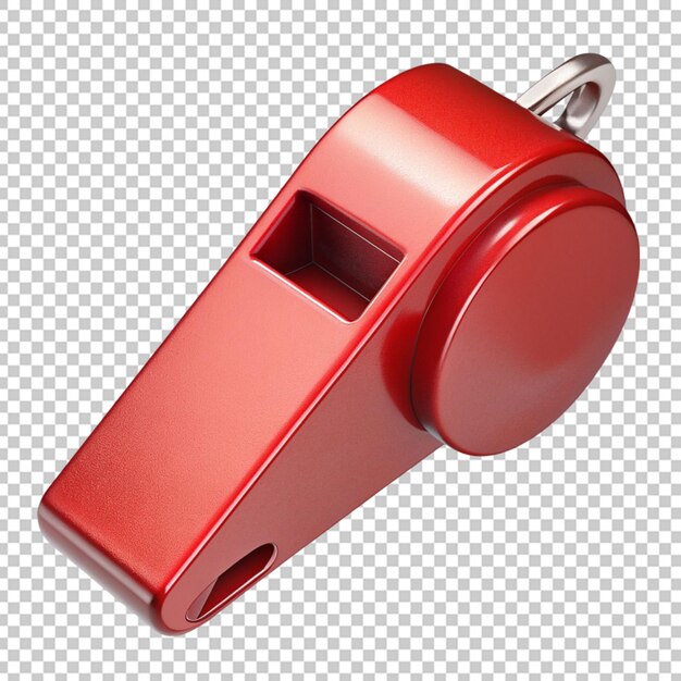 PSD red metal whistle