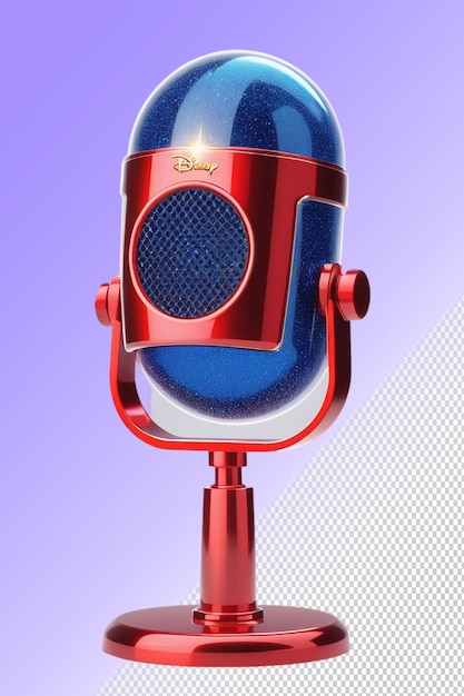 PSD a red microphone with the word disney on it