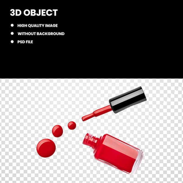 PSD red nail paint