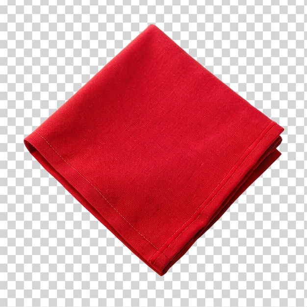 PSD a red napkin on transparent background