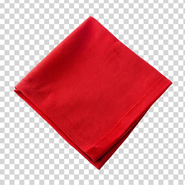 PSD a red napkin on transparent background