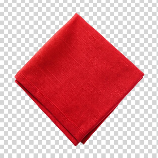 PSD a red napkin on transparent background