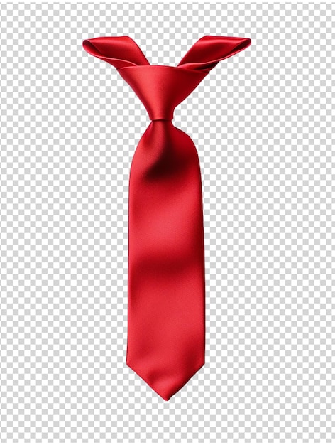 PSD cravatta rossa isolata su sfondo trasparente