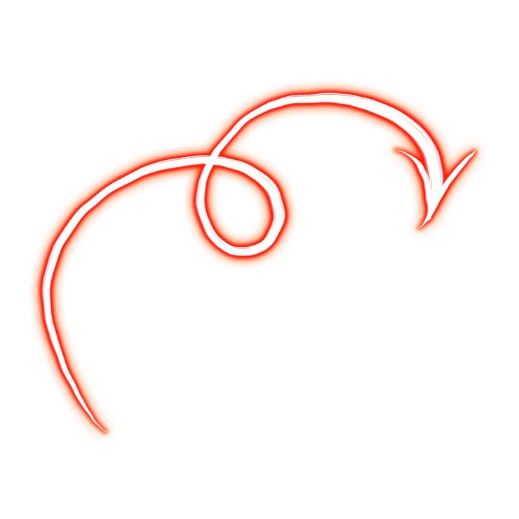 PSD red neon spiral arrow design