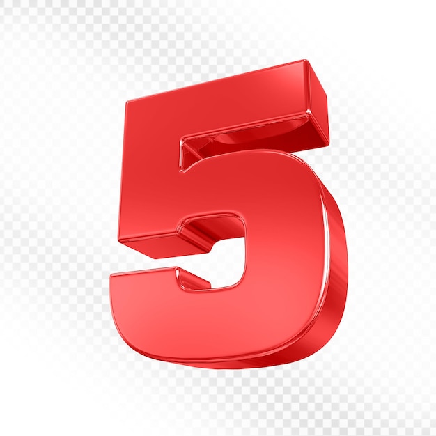 Red Number 5