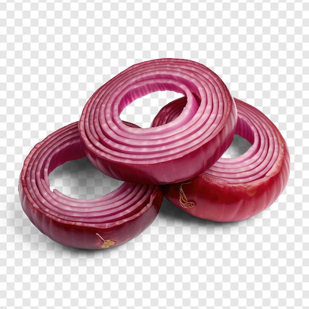 PSD red onion on isolate transparency background psd full depth of field