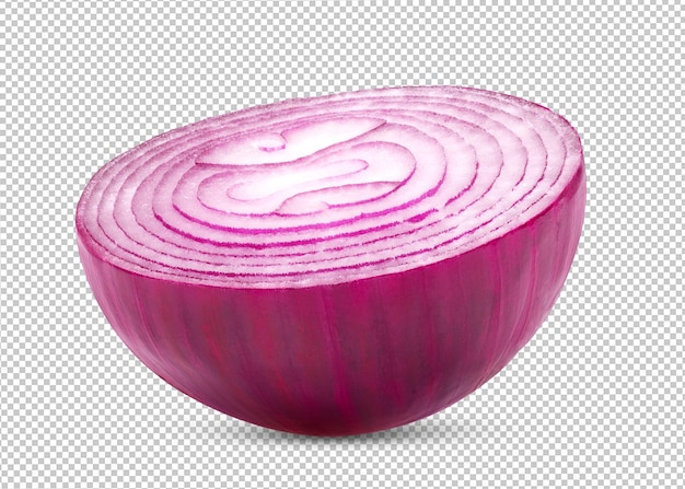 Red onion isolated on alpha layer