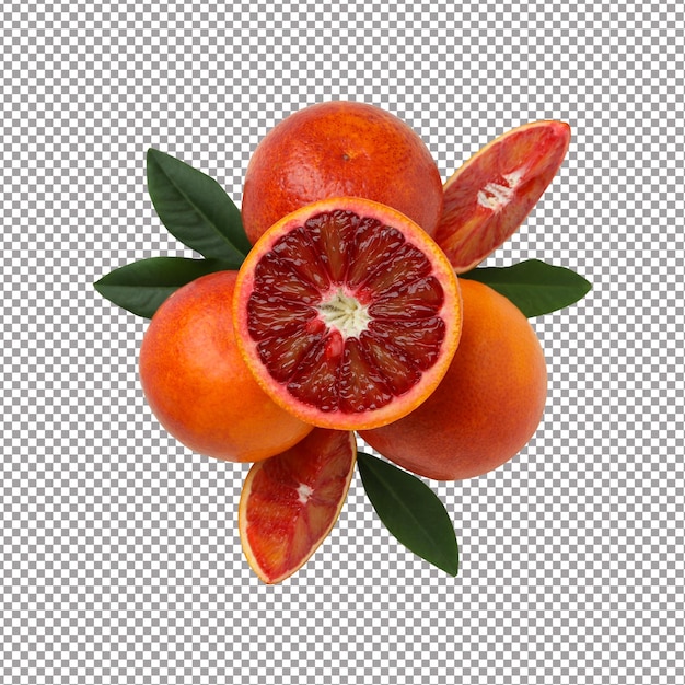 Red oranges and leaves on white wooden table space for text