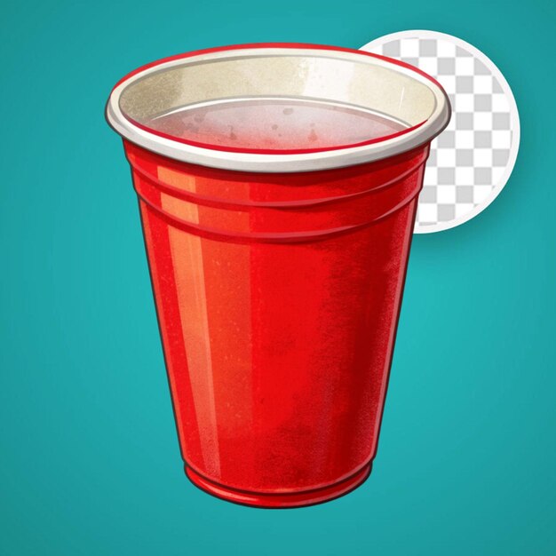 PSD red party cup cutout