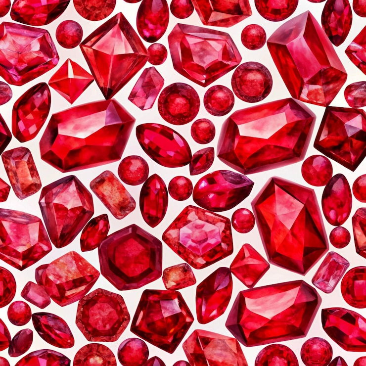 PSD red pastel dimond seamless pattern
