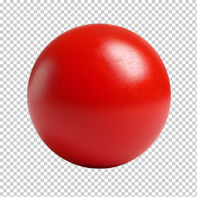 PSD red ping pong ball isolated on transparent background