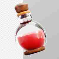 PSD red potion 3d game asset