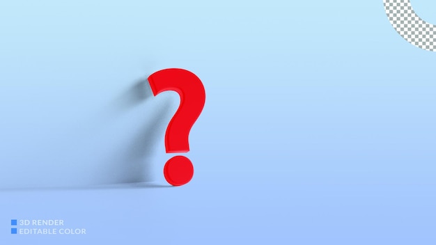 Red question mark icon sign or ask answer solution and information support illustration business
