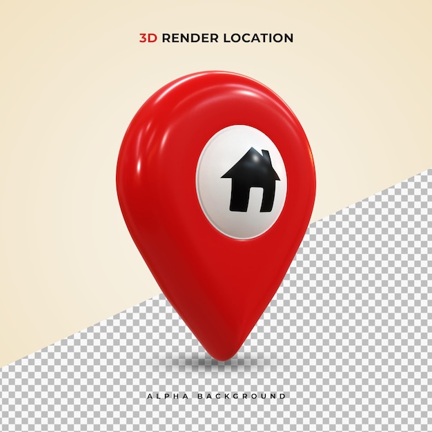 PSD red realistic 3d map pin gps pointer markers pointer location icon