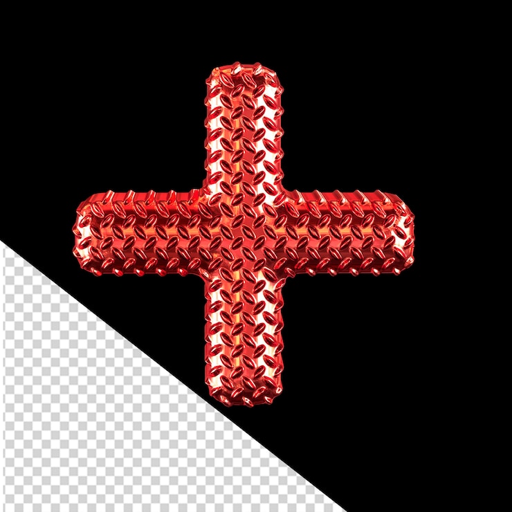 PSD red ribbed symbol