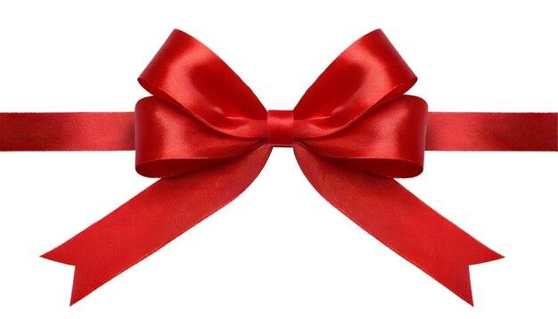 Red ribbon bow