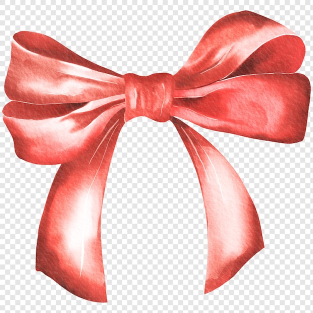 PSD red ribbon silk bow tie png clipart illustration