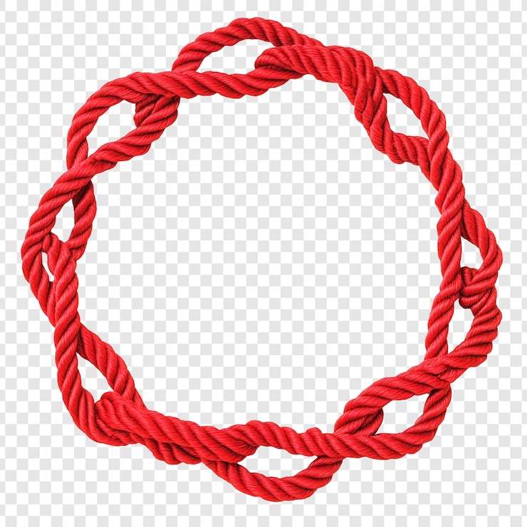 PSD red rope circle