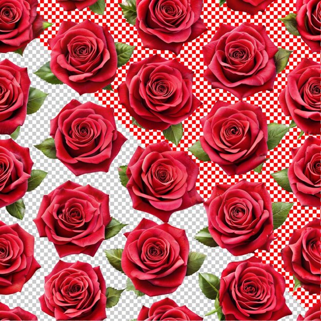 PSD red rose border