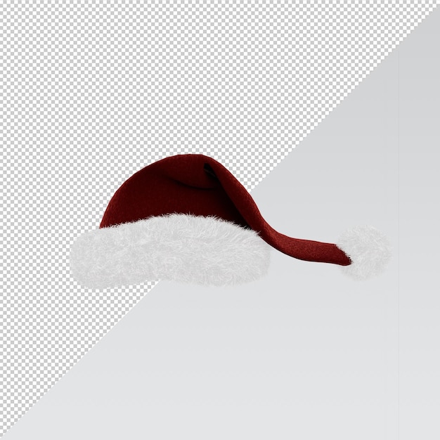 PSD red santa claus hat isolated