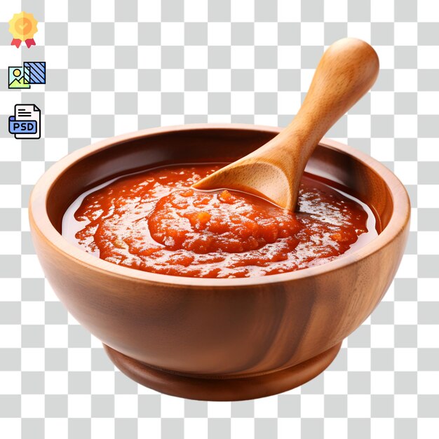 PSD sfondo trasparente di salsa rossa