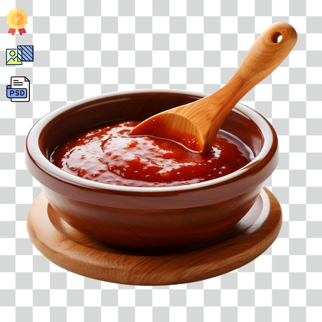 PSD red sauce transparent background