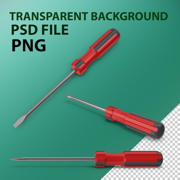 Red screw driver png